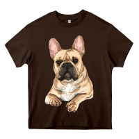 French Bulldog Sitting Heavy Core Tee | Teevron