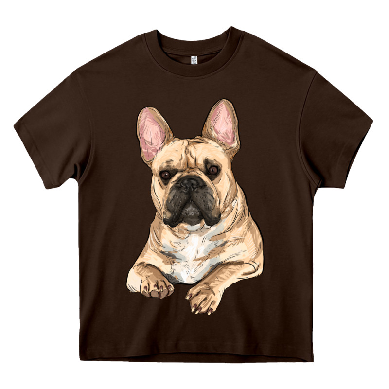French Bulldog Sitting Heavy Core Tee by RanaPortraitStore | Teevron