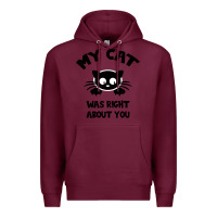 Burgundy My Cat Was Right About You Premium Hoodie - Bettercallsaul