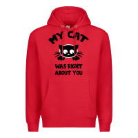 Red My Cat Was Right About You Premium Hoodie - Bettercallsaul