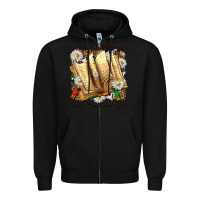 Black reading is dreaming with your eyes open Zipper Hoodie - NancyCooperArtShop