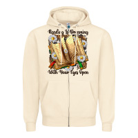 Sandshell reading is dreaming with your eyes open Zipper Hoodie - NancyCooperArtShop