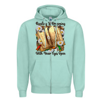 Seafoam reading is dreaming with your eyes open Zipper Hoodie - NancyCooperArtShop