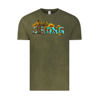 Vintage Olive she is strong with cross Vintage Tee - AdoDesignShop