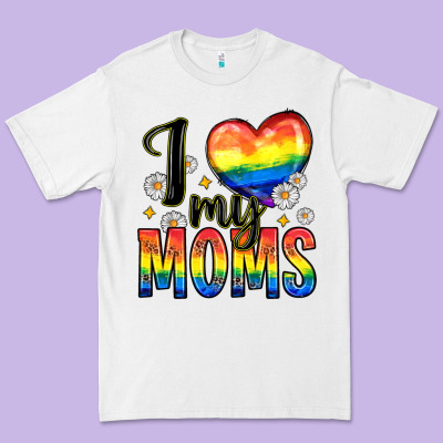 I Love My Moms Premium Tee Designed By Zillion Design Studio