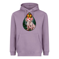 Lavender christmas pig Heavyweight Hoodie - LillyAllenDesigns