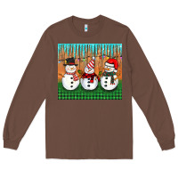 Chestnut christmas snovman Long Sleeve Tee - BarkalooDesign