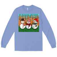 Colony Blue christmas snovman Long Sleeve Tee - BarkalooDesign