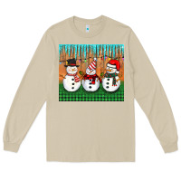 Mushroom christmas snovman Long Sleeve Tee - BarkalooDesign