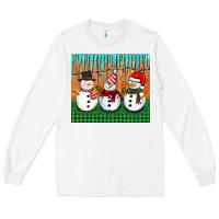 White christmas snovman Long Sleeve Tee - BarkalooDesign