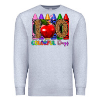 Heather Grey 100 colorful day s Premium Sweatshirt - Artiststas