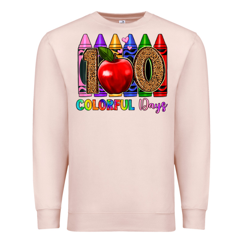 100 Colorful Day S Premium Sweatshirt by Artiststas | Teevron