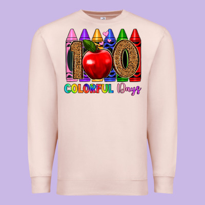 100 Colorful Day S Premium Sweatshirt Designed By Artiststas
