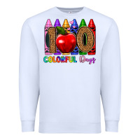 White 100 colorful day s Premium Sweatshirt - Artiststas