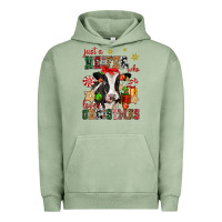 Pigment Oil Green just a heifer who loves christmas cow Urban Hoodie - CowGirlArtShop