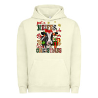 Pigment Pistachio just a heifer who loves christmas cow Urban Hoodie - CowGirlArtShop