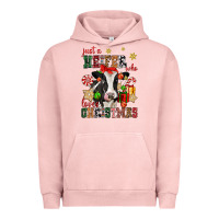 Pigment Salmon just a heifer who loves christmas cow Urban Hoodie - CowGirlArtShop