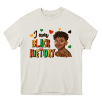 Cream i am black history afro black boy child juneteenth Heavy Core Tee - texasbilliewilder