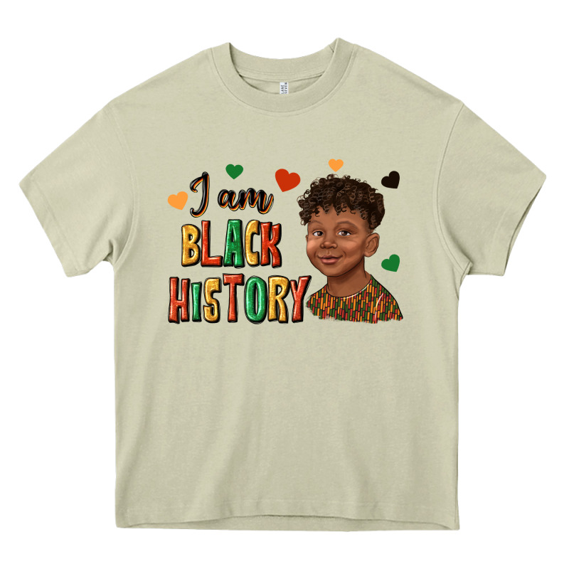 I Am Black History Afro Black Boy Child Juneteenth Heavy Core Tee by texasbilliewilder | Teevron