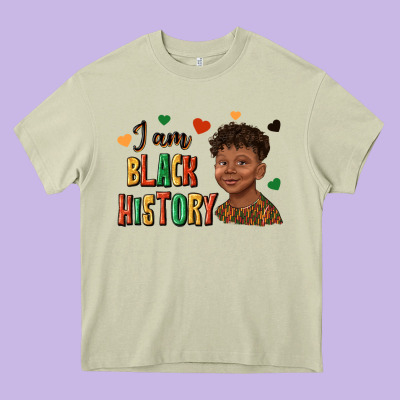 I Am Black History Afro Black Boy Child Juneteenth Heavy Core Tee Designed By Texasbilliewilder