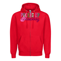 Red pucker up cowboy Zipper Hoodie - NancyCooperArtShop