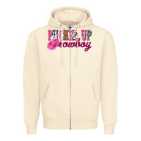 Sandshell pucker up cowboy Zipper Hoodie - NancyCooperArtShop
