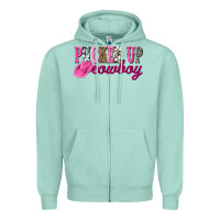 Seafoam pucker up cowboy Zipper Hoodie - NancyCooperArtShop