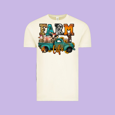 Farm Life Farm Animals Truck Vintage Tee Designed By Jasminsmagicworld