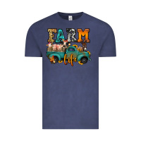 Vintage Denim farm life farm animals truck Vintage Tee - Jasminsmagicworld