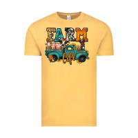 Vintage Mustard farm life farm animals truck Vintage Tee - Jasminsmagicworld