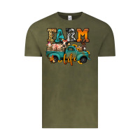 Vintage Olive farm life farm animals truck Vintage Tee - Jasminsmagicworld