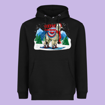 Fleece Navidad Alpaca Mountains Heavyweight Hoodie Designed By Lillyallendesigns