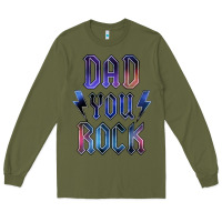 Army Green Dad You Rock Long Sleeve Tee - LillyAllenDesigns