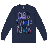Navy Dad You Rock Long Sleeve Tee - LillyAllenDesigns