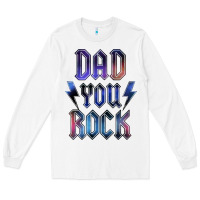 White Dad You Rock Long Sleeve Tee - LillyAllenDesigns