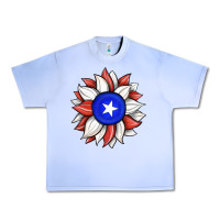 Grape Ice sunflower puerto rico flag Urban Heavy Tee - JahusDesignShop