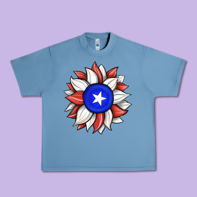 Sunflower Puerto Rico Flag Urban Heavy Tee Designed By Jahusdesignshop