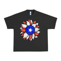 Pigment Black sunflower puerto rico flag Urban Heavy Tee - JahusDesignShop