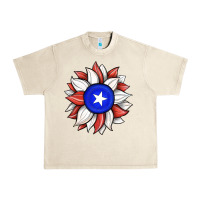 Sandshell sunflower puerto rico flag Urban Heavy Tee - JahusDesignShop