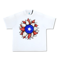 White sunflower puerto rico flag Urban Heavy Tee - JahusDesignShop