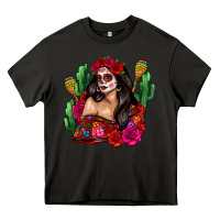Asphalt mexico girl Heavy Core Tee - Zillion Design Studio