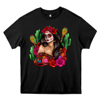 Black mexico girl Heavy Core Tee - Zillion Design Studio