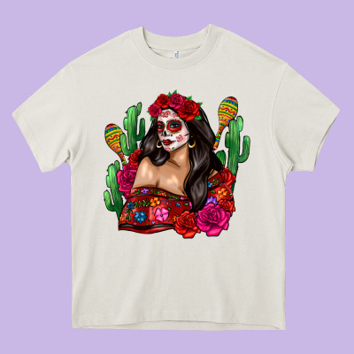 Mexico Girl Heavy Core Tee Designed By Zillion Design Studio