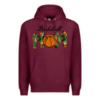 Burgundy Basketball Mom Premium Hoodie - Bettercallsaul