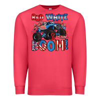 Cardinal red white and boom 4th of july Premium Sweatshirt - Artiststas