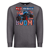 Charcoal Heather red white and boom 4th of july Premium Sweatshirt - Artiststas