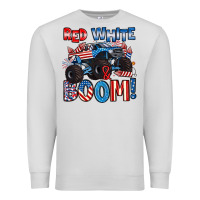 Dove Grey red white and boom 4th of july Premium Sweatshirt - Artiststas