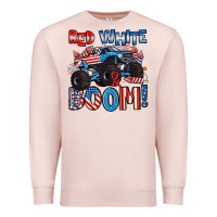 Pale Pink red white and boom 4th of july Premium Sweatshirt - Artiststas
