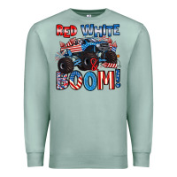 Seafoam red white and boom 4th of july Premium Sweatshirt - Artiststas