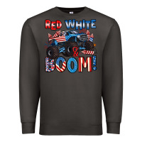 Smoke red white and boom 4th of july Premium Sweatshirt - Artiststas